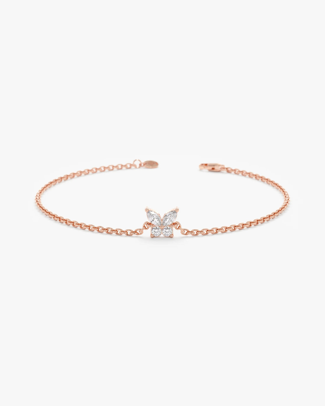Butterfly Diamond Bracelet 14K Rose Gold