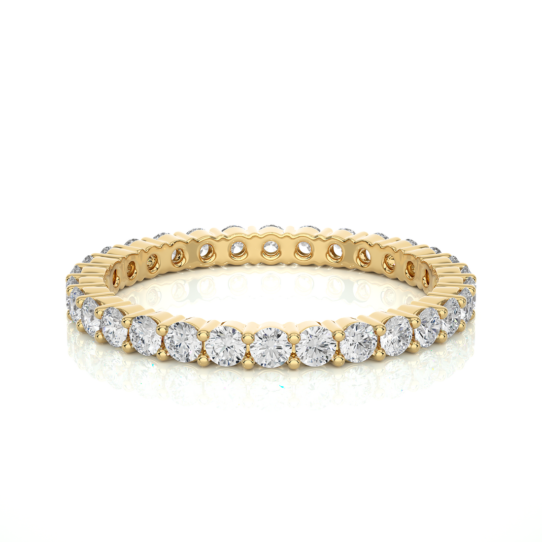 Round Cut Eternity Wedding Band
