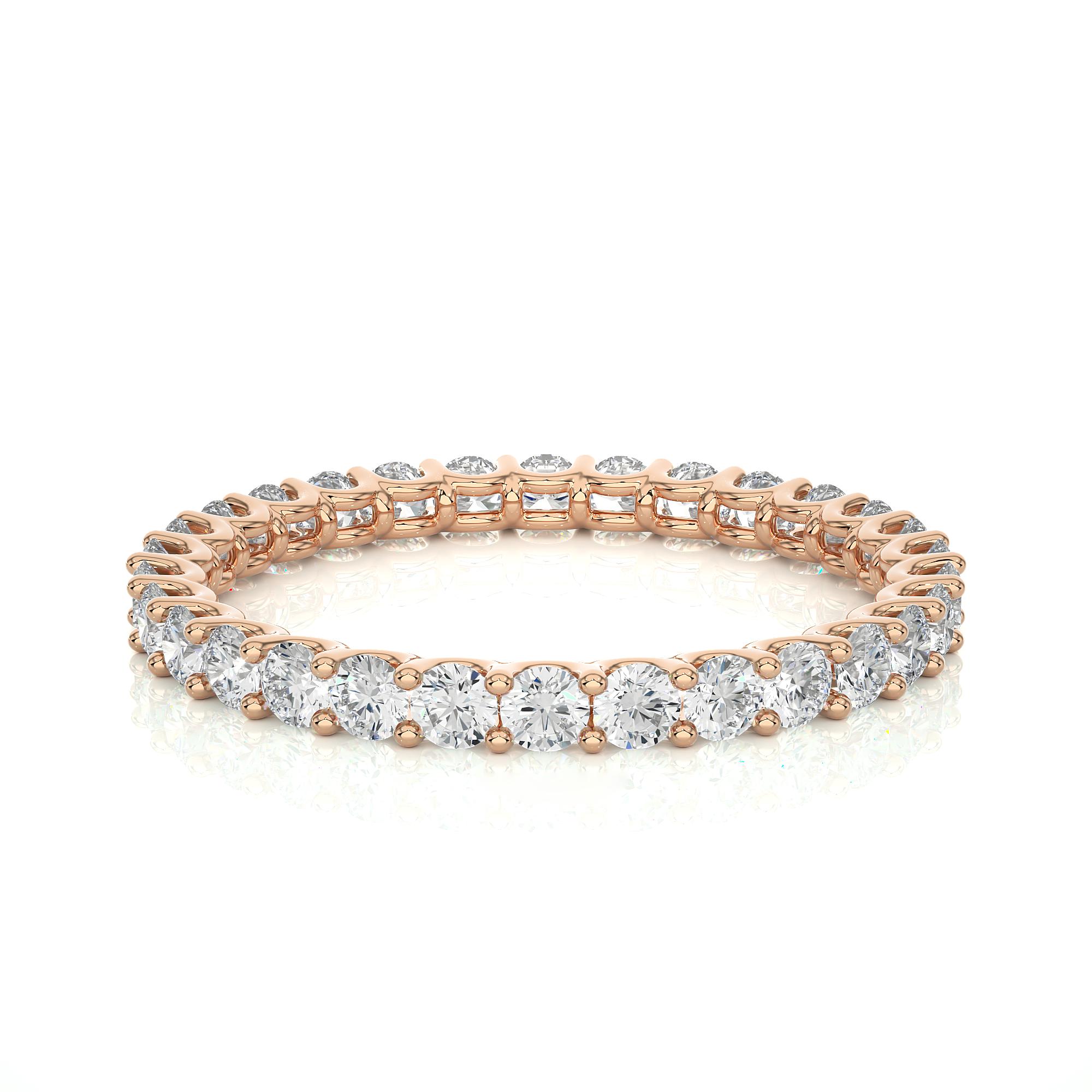 Round Cut Eternity Wedding ring
