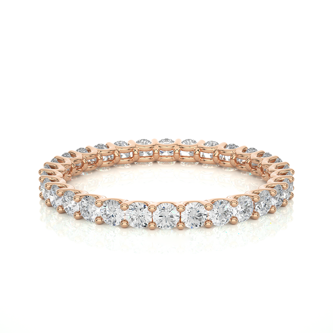 Round Cut Eternity Wedding ring