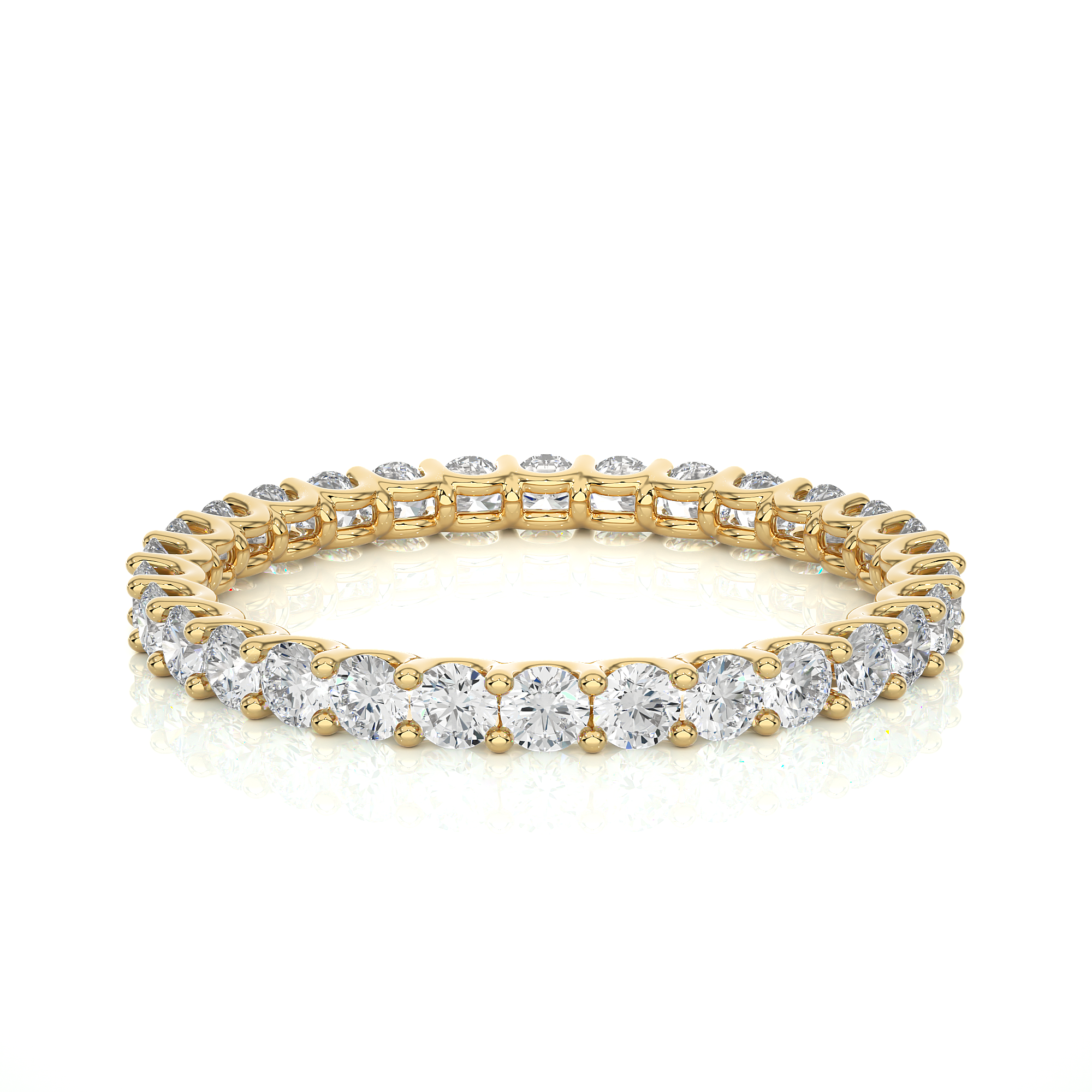 Round Cut Eternity Wedding ring