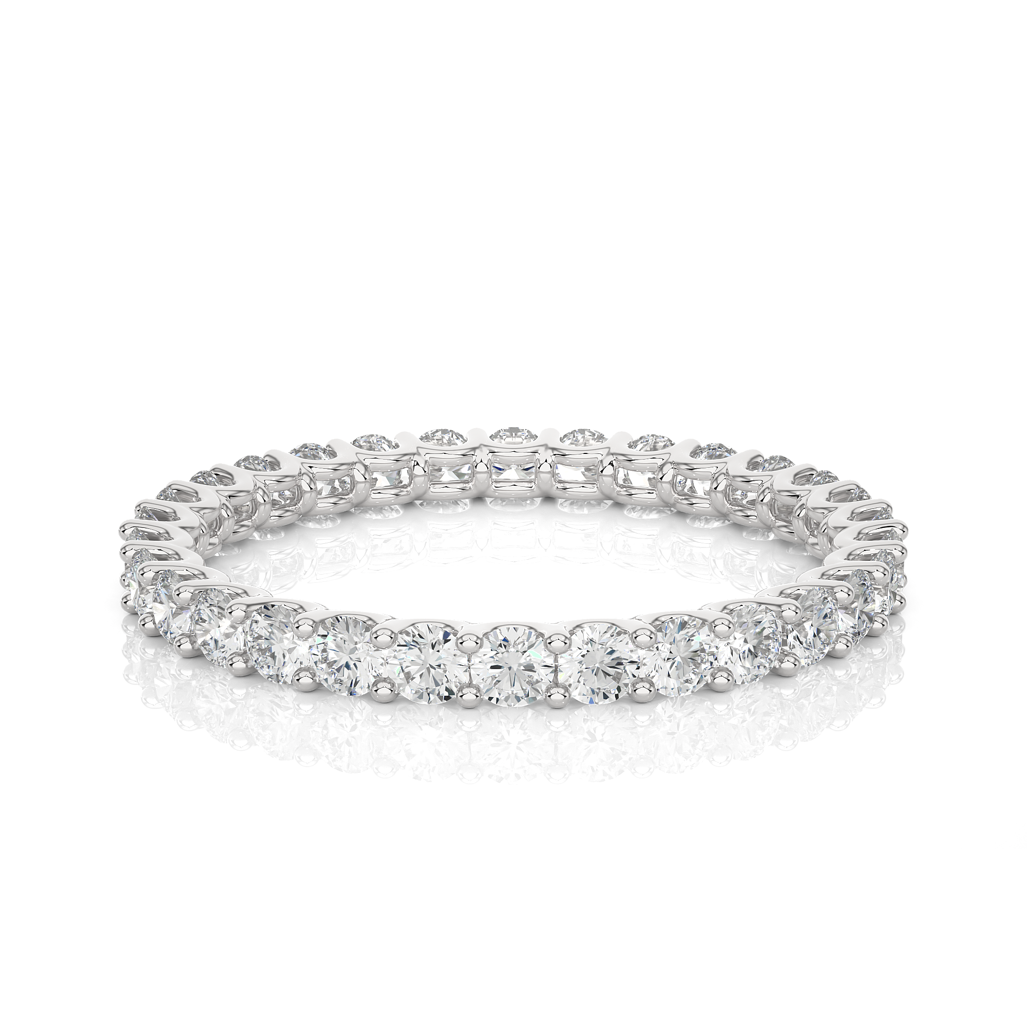 Round Cut Eternity Wedding ring