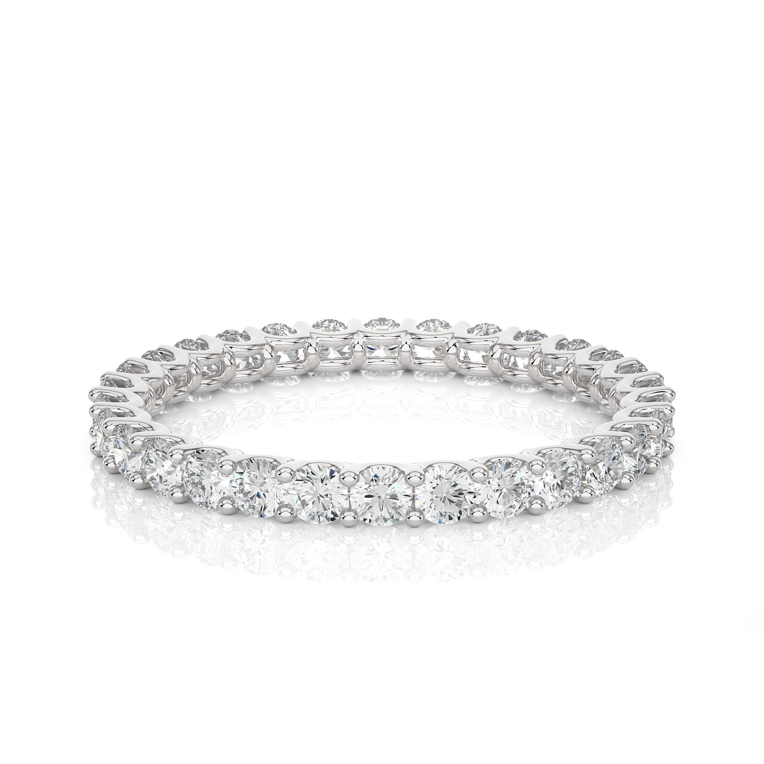 Round Cut Eternity Wedding ring