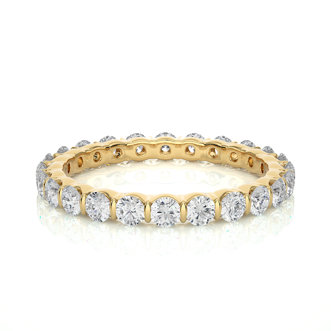 Bar-Set Wedding Eternity Band