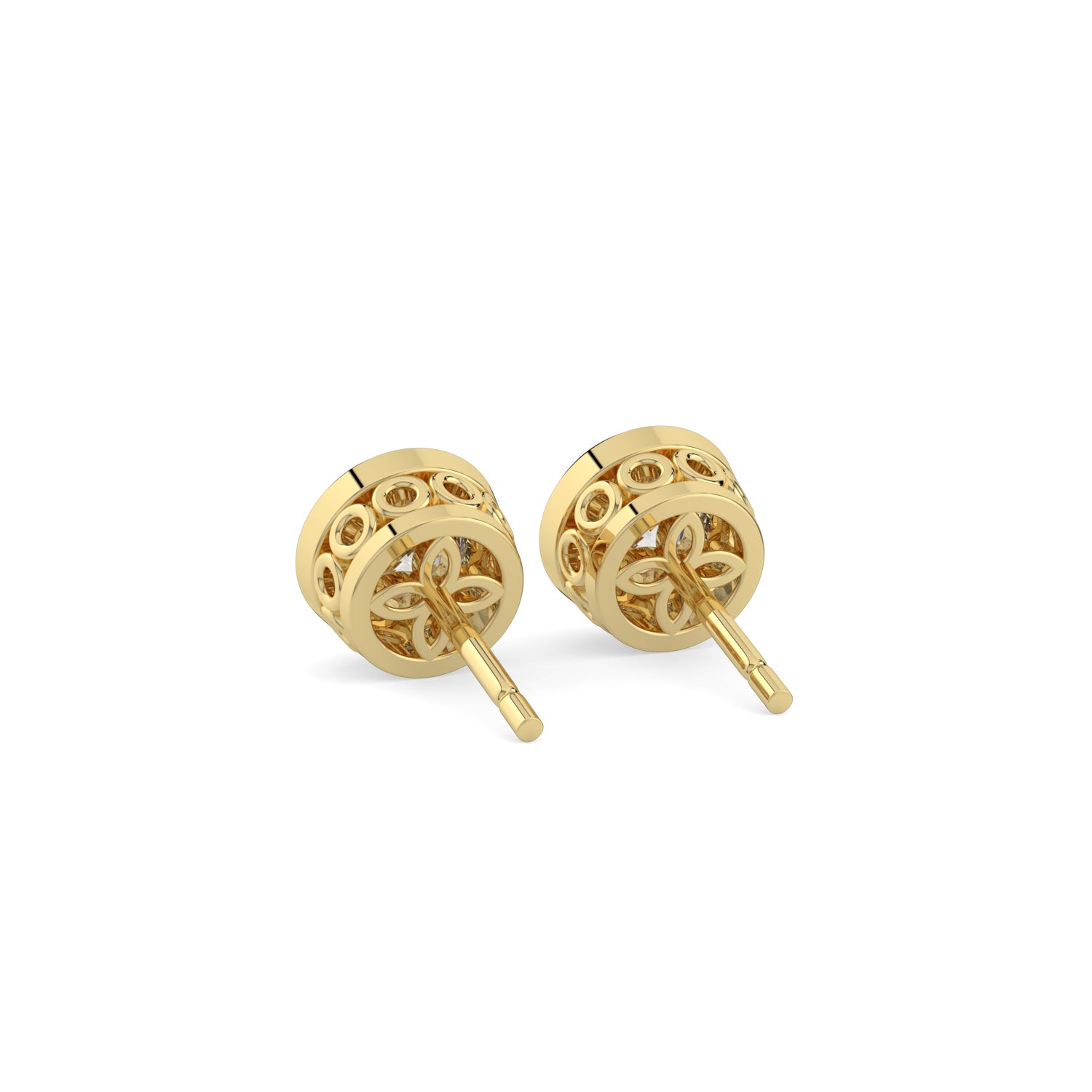 Bezel-Set Stud Earrings