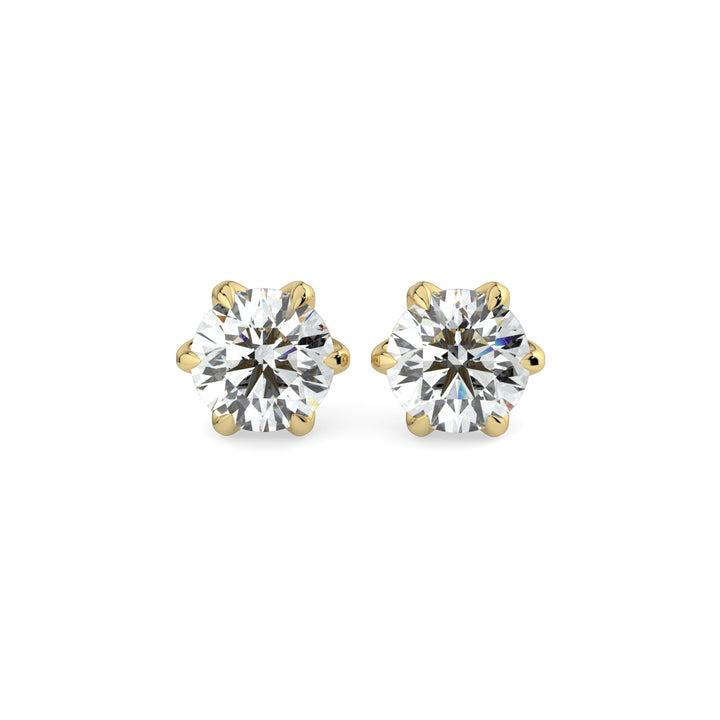 Solitaire Stud Earrings