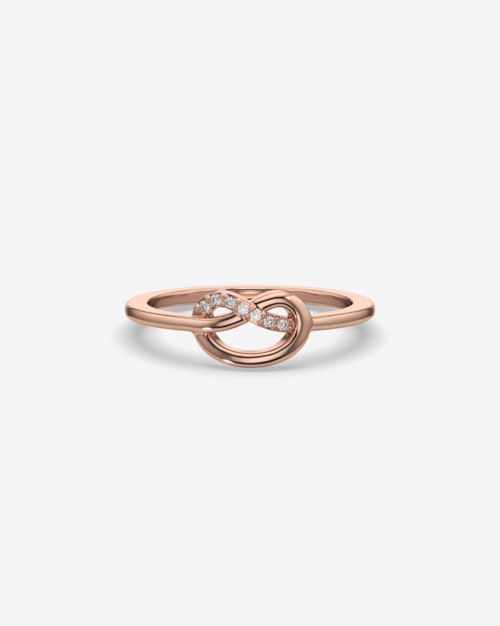 Diamond Love Knot Petite Promise Ring