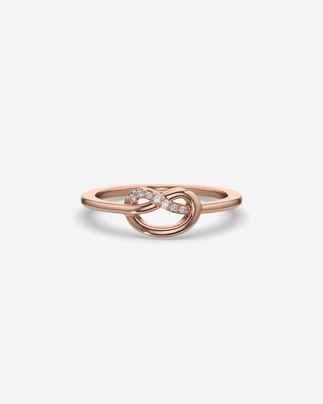 Diamond Love Knot Petite Promise Ring