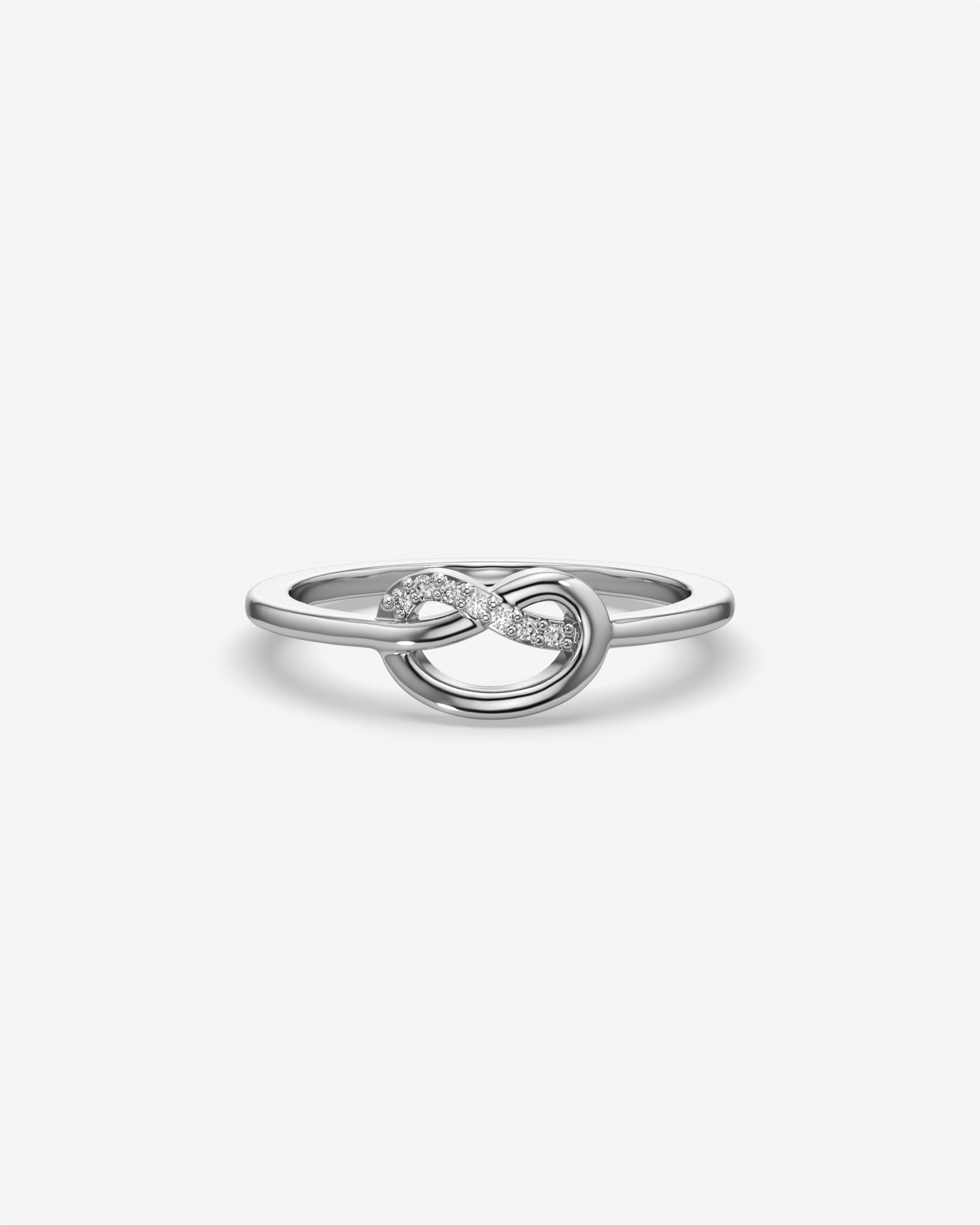 Diamond Love Knot Petite Promise Ring