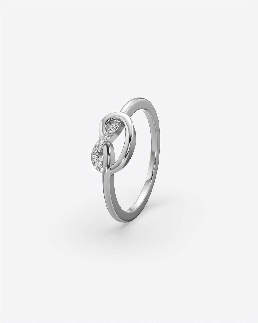 Diamond Love Knot Petite Promise Ring