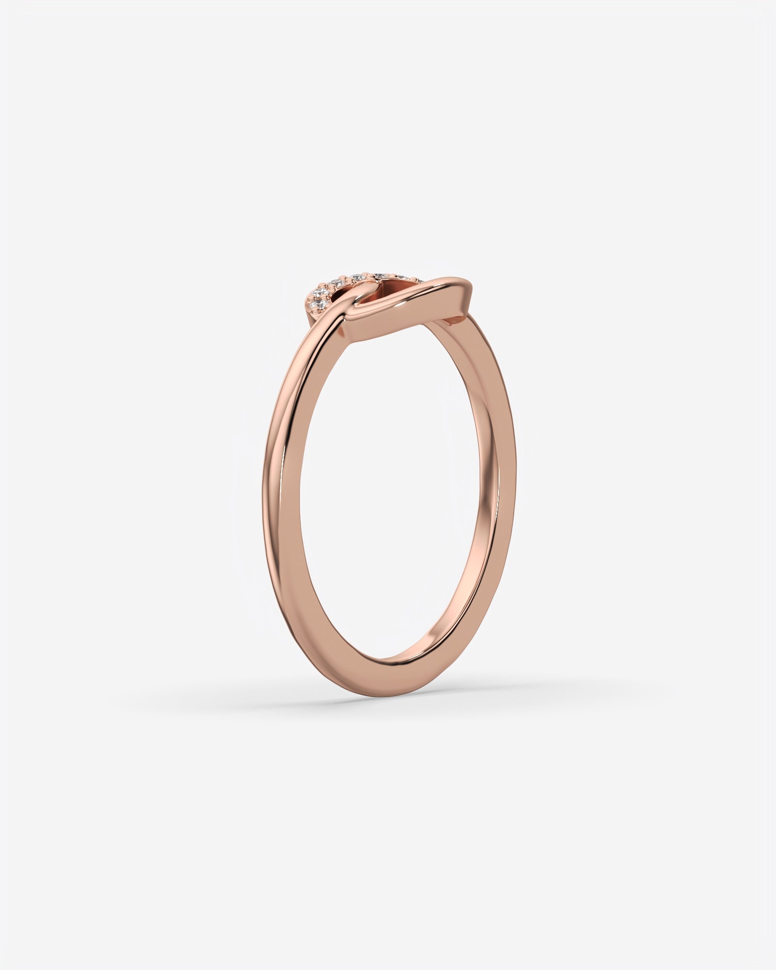 Diamond Love Knot Petite Promise Ring