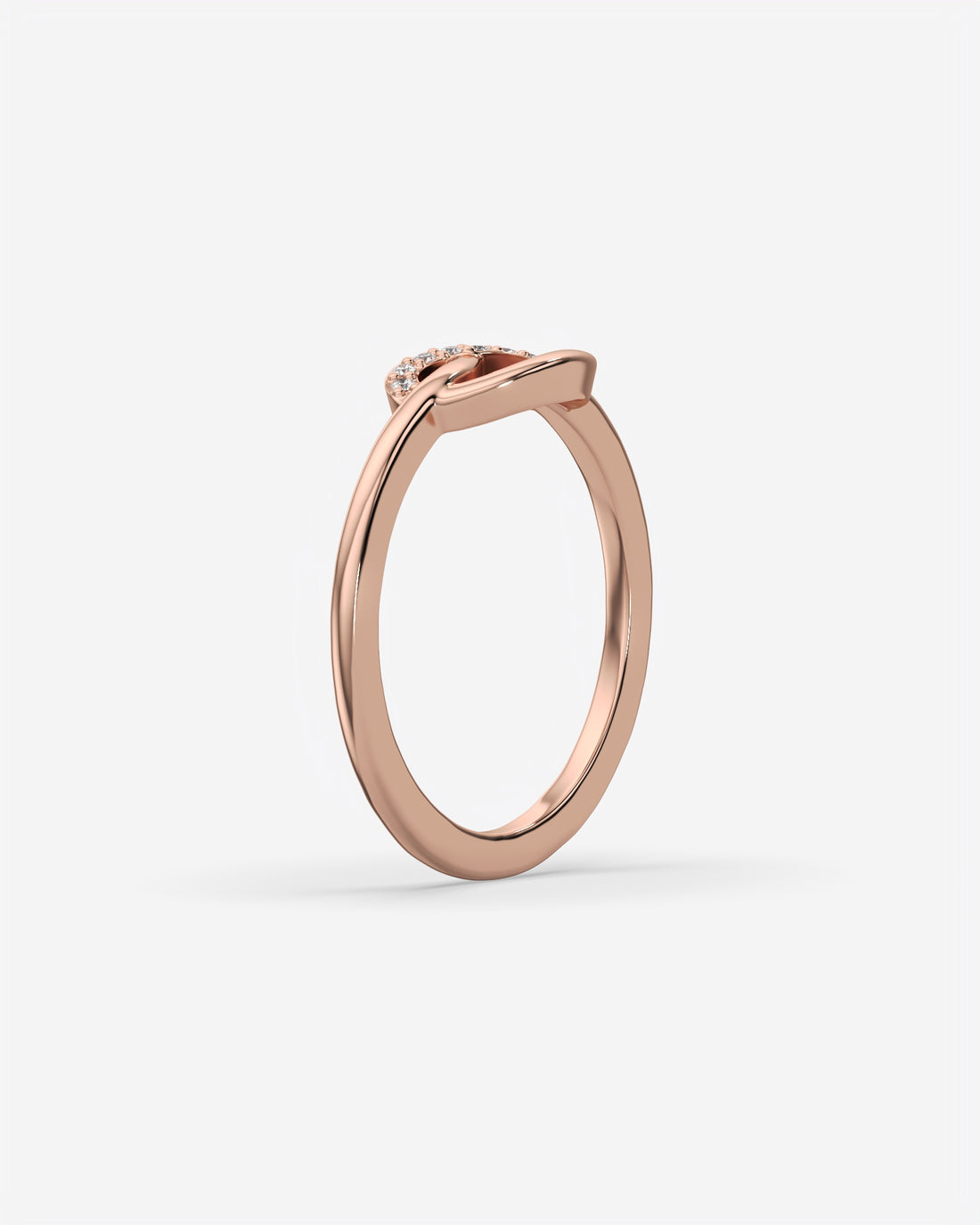 Diamond Love Knot Petite Promise Ring