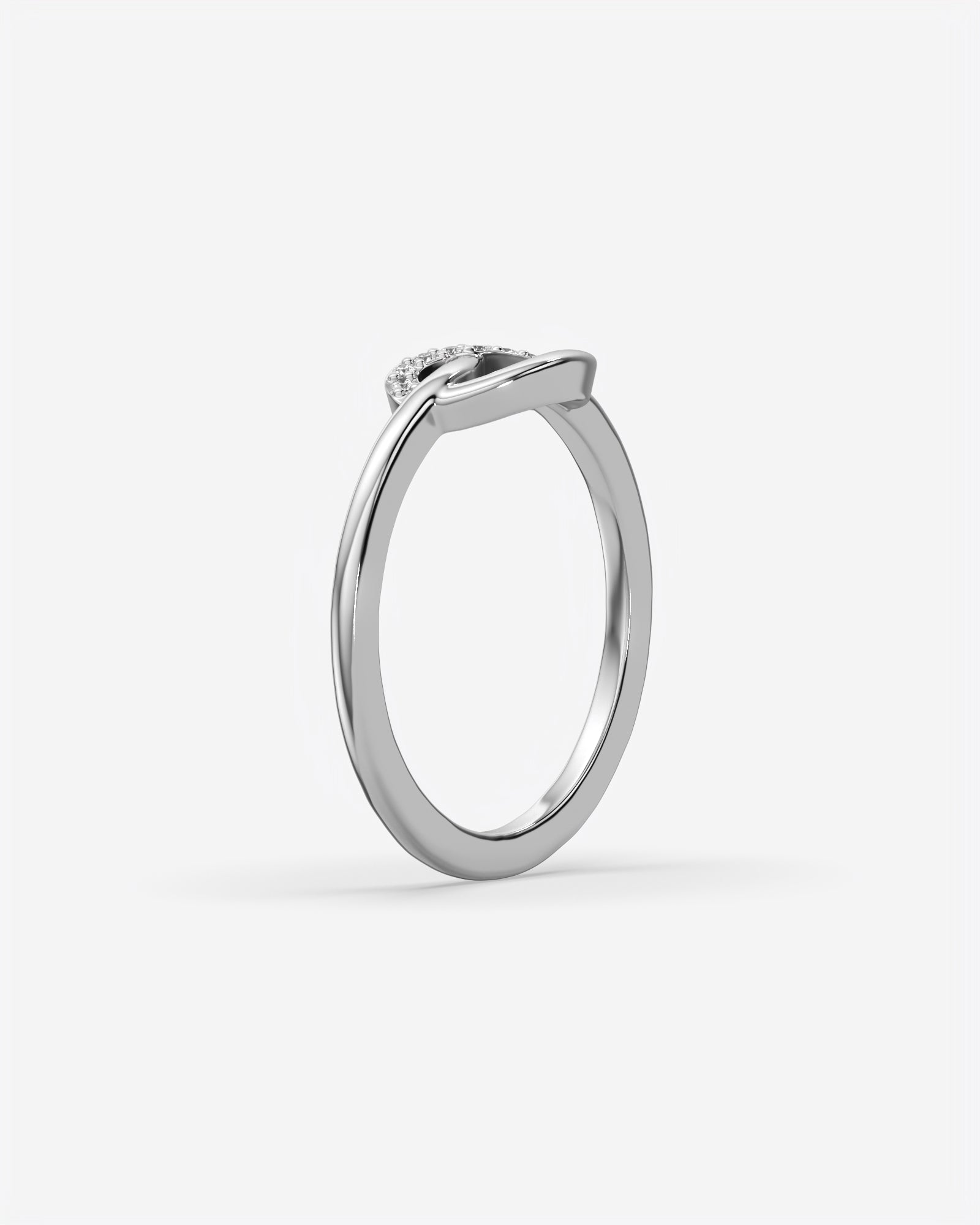 Diamond Love Knot Petite Promise Ring