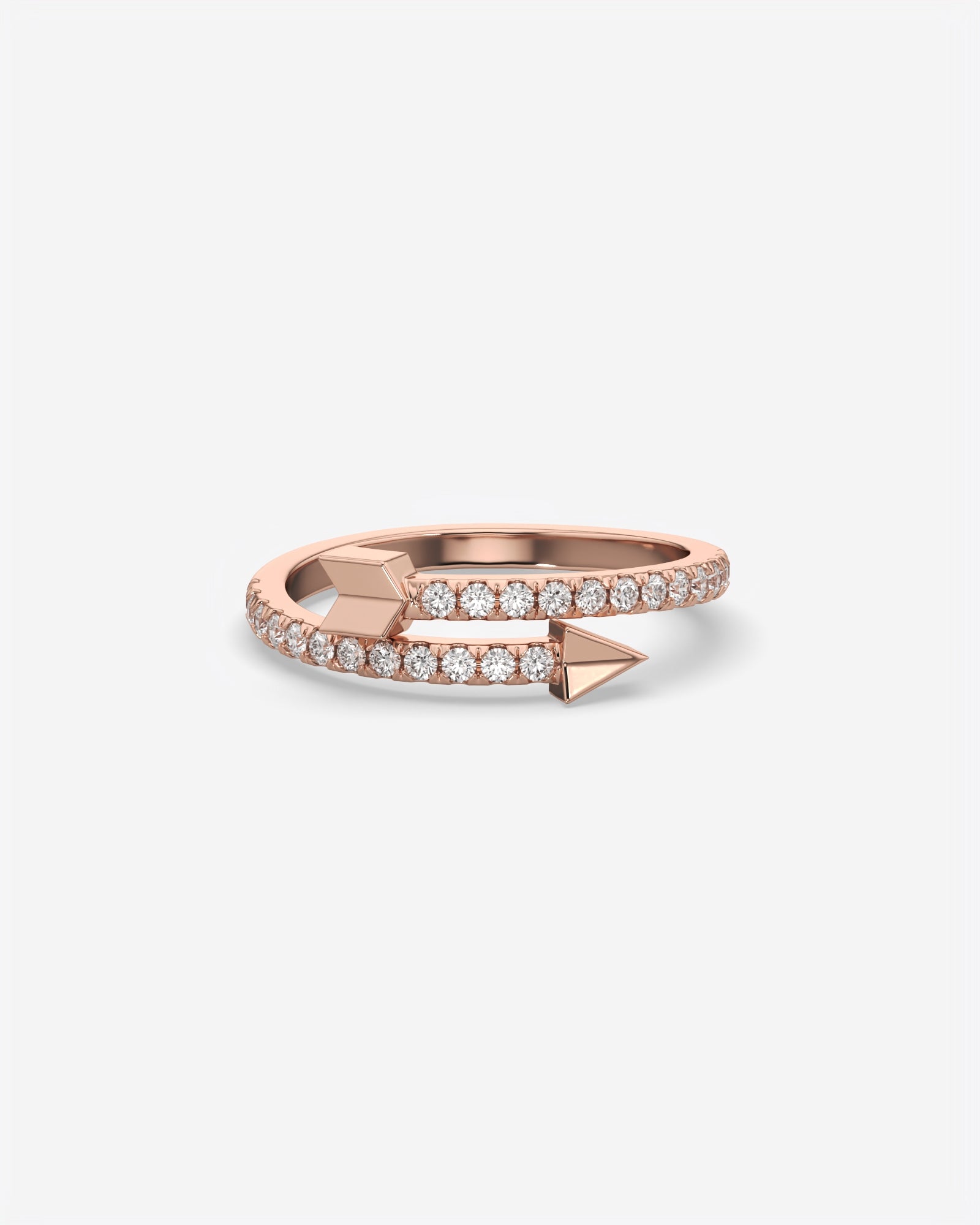 Diamond Arrow Ring 14K Rose Gold