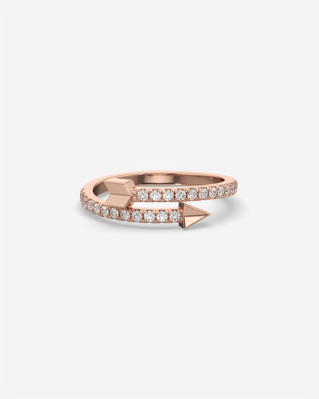 Diamond Arrow Ring 14K Rose Gold