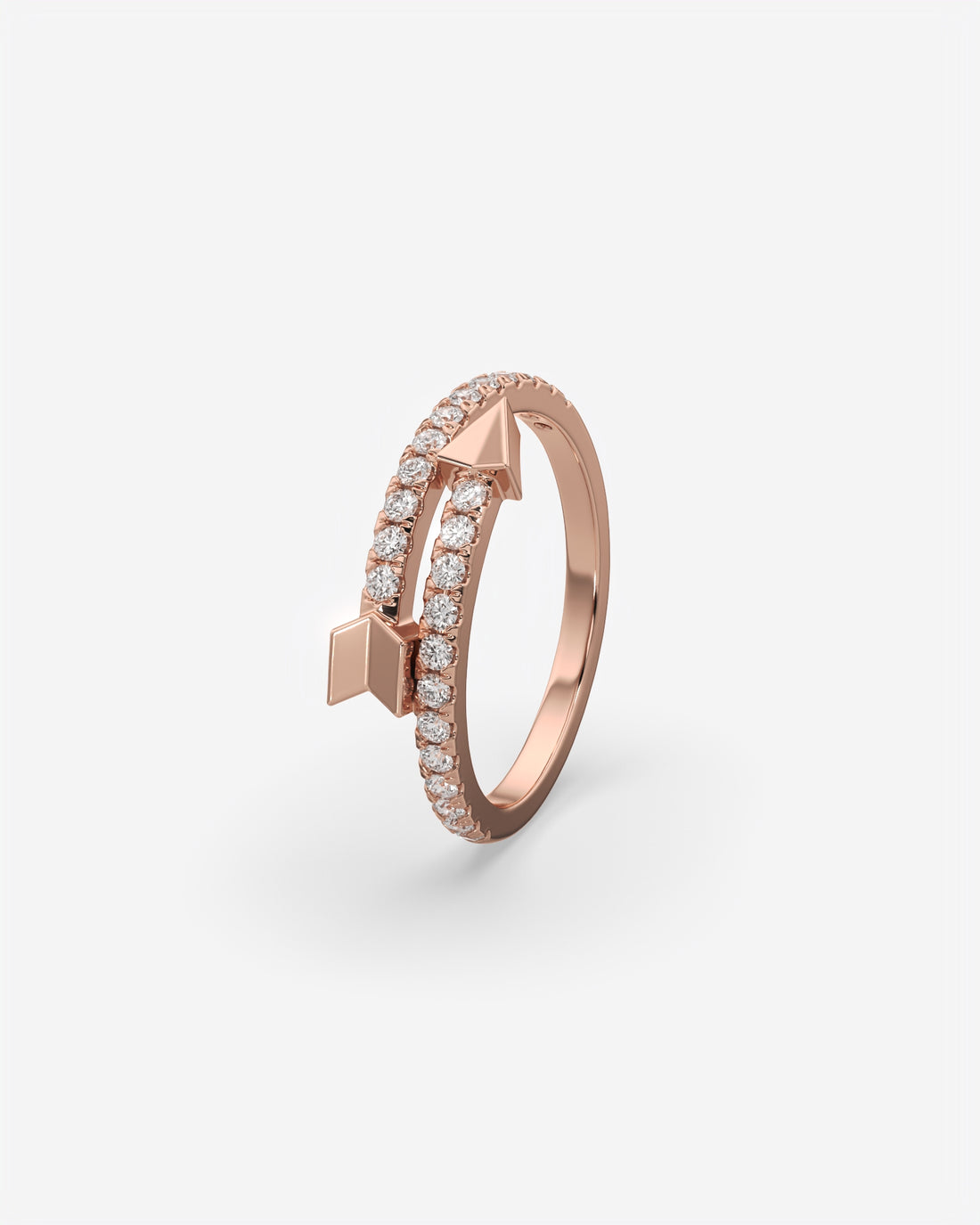 Diamond Arrow Ring 14K Rose Gold