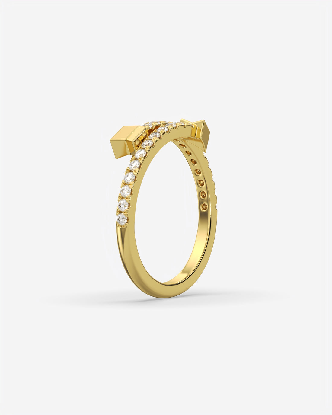 Diamond Arrow Ring 14K Yellow Gold