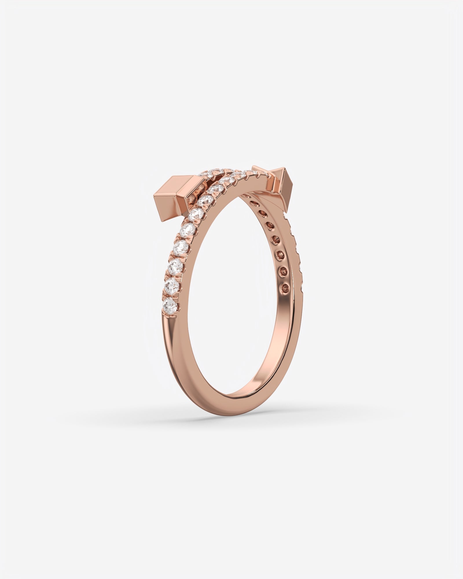 Diamond Arrow Ring 14K Rose Gold