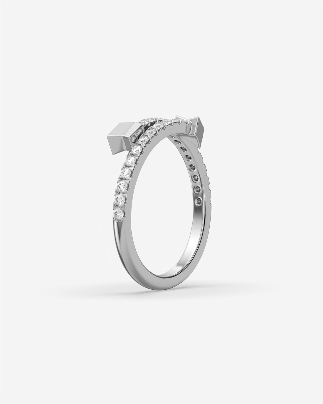 Diamond Arrow Ring 14K White Gold