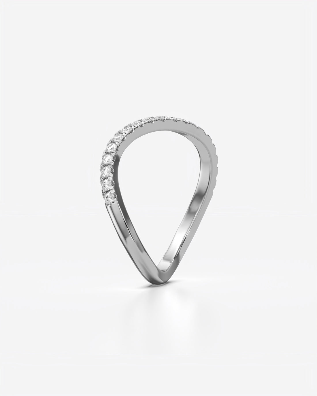 Diamond Sleek Wave Ring