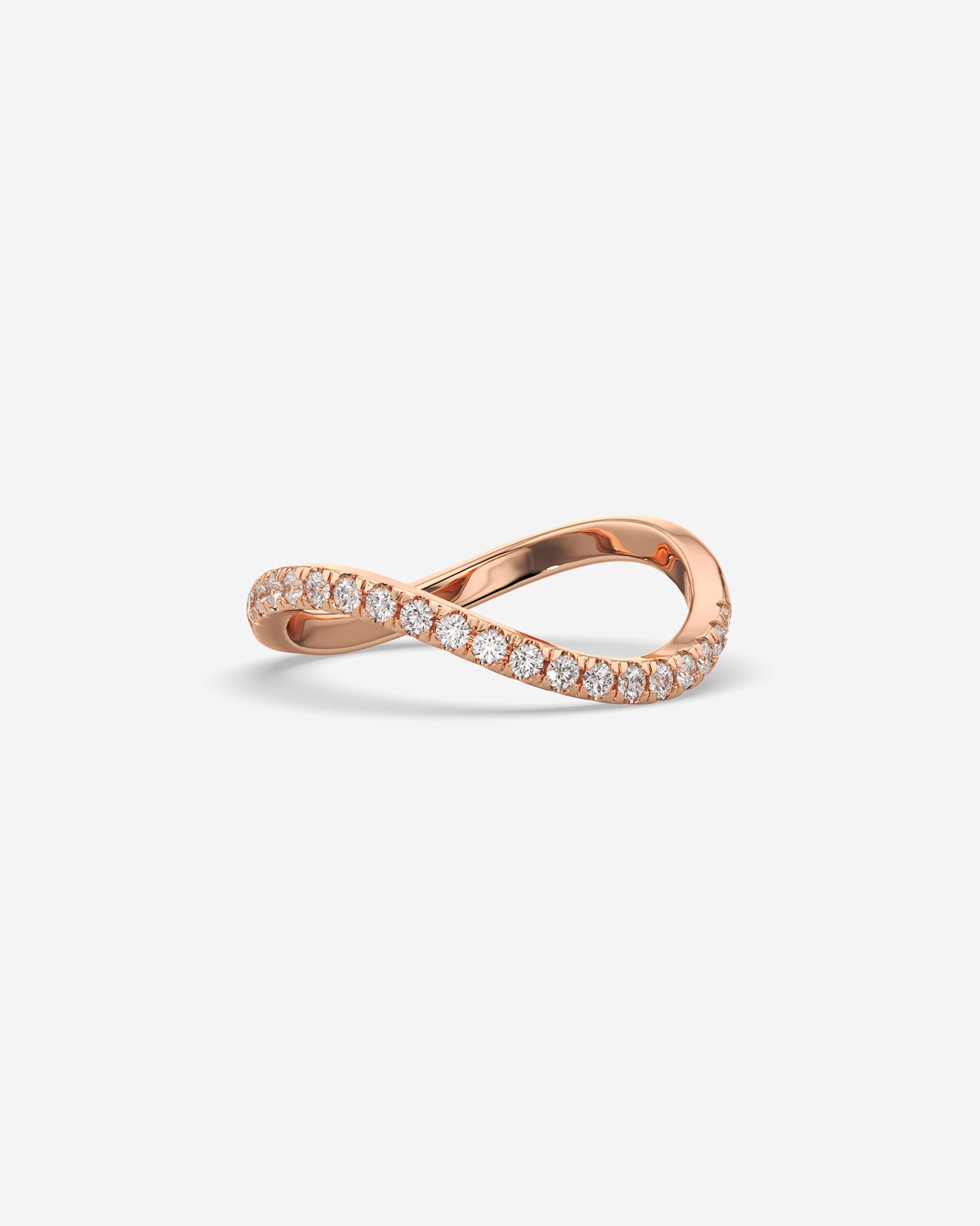Diamond Sleek Wave Ring