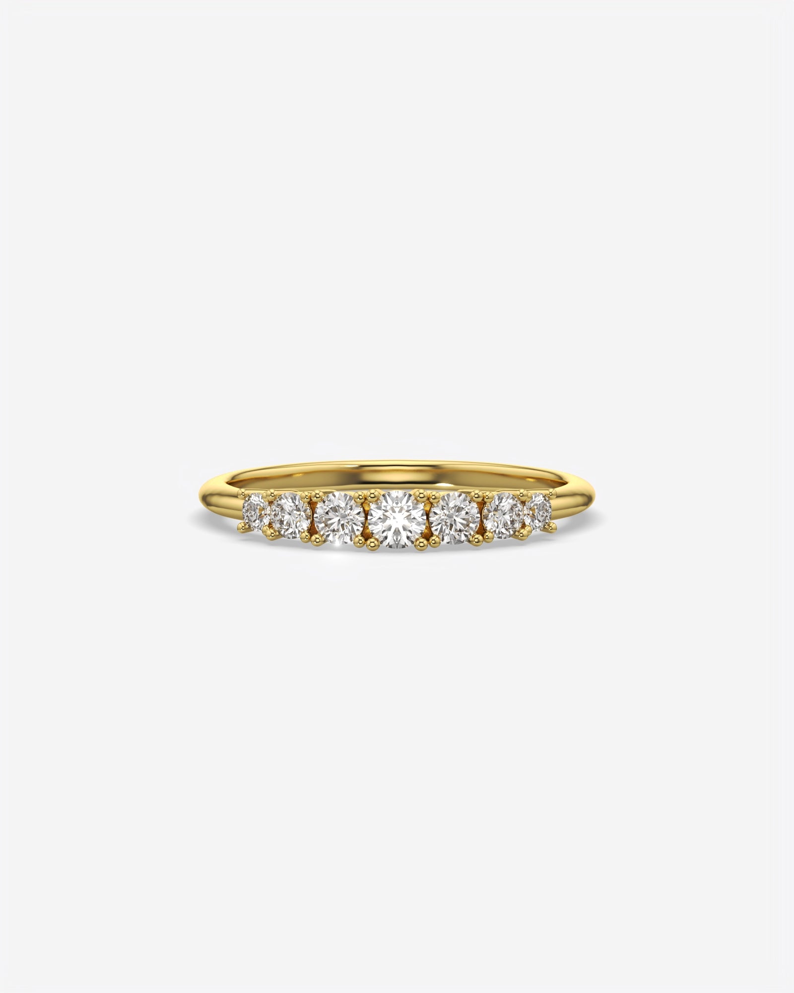 7 Stone Diamond Wedding Band