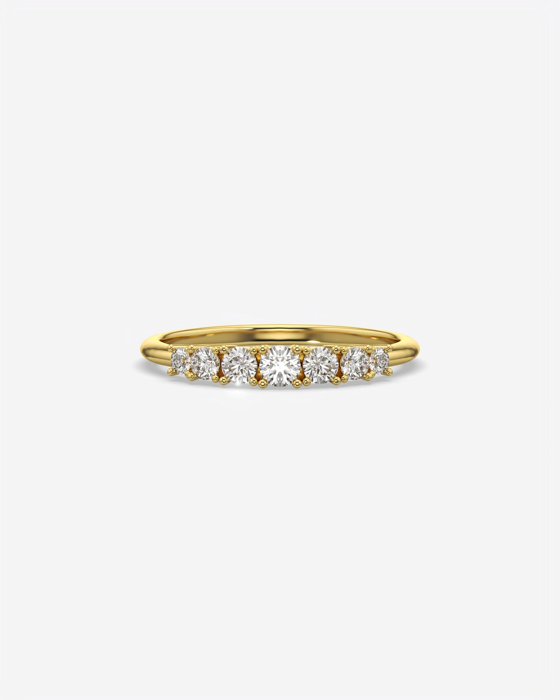 7 Stone Diamond Wedding Band