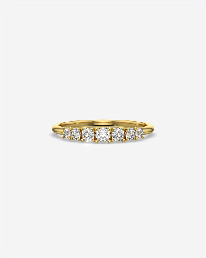 7 Stone Diamond Wedding Band