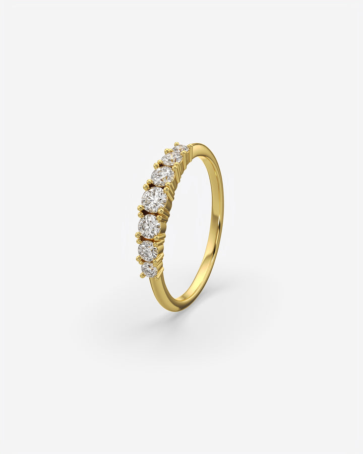 7 Stone Diamond Wedding Band