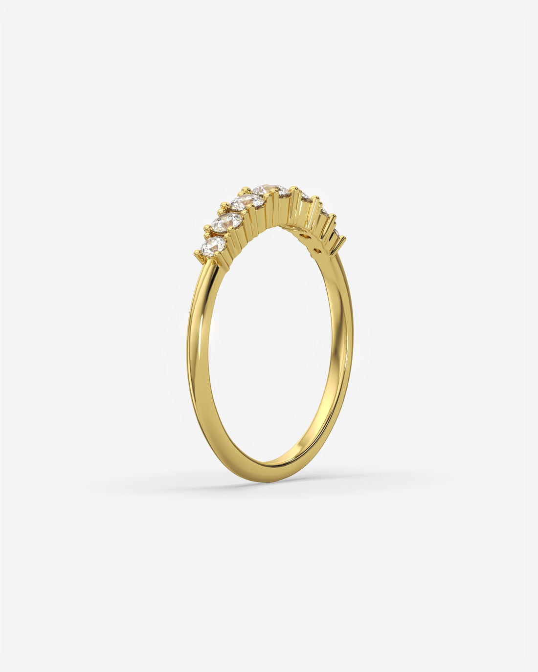 7 Stone Diamond Wedding Band