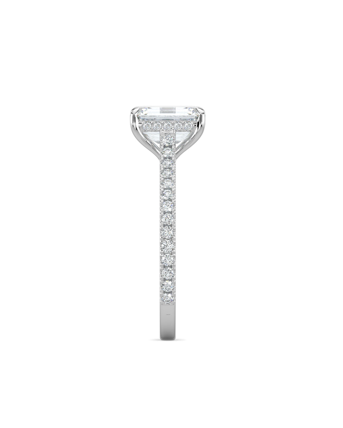 Hidden Halo Emerald-Cut Engagement Ring