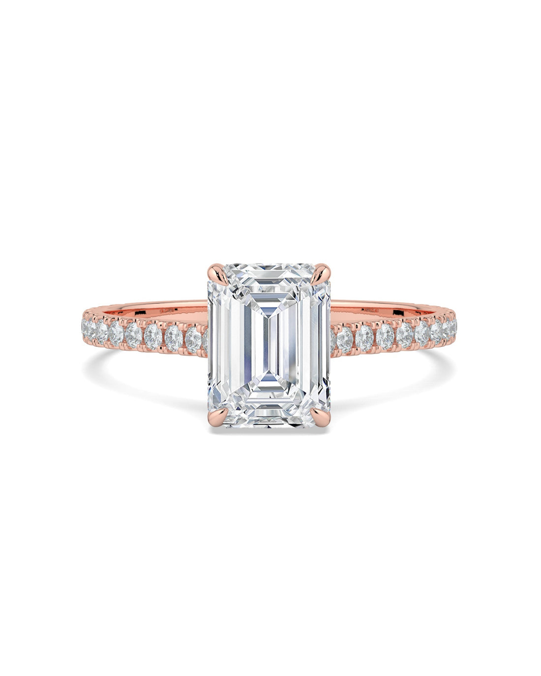 Hidden Halo Emerald-Cut Engagement Ring