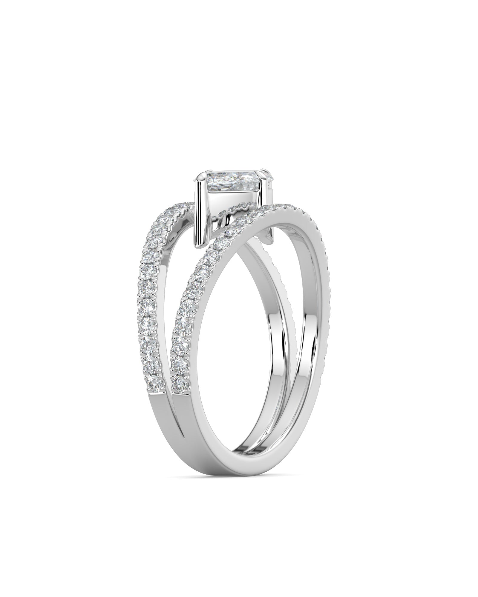 Split Shank East To West Set Marquise Engagement Ring