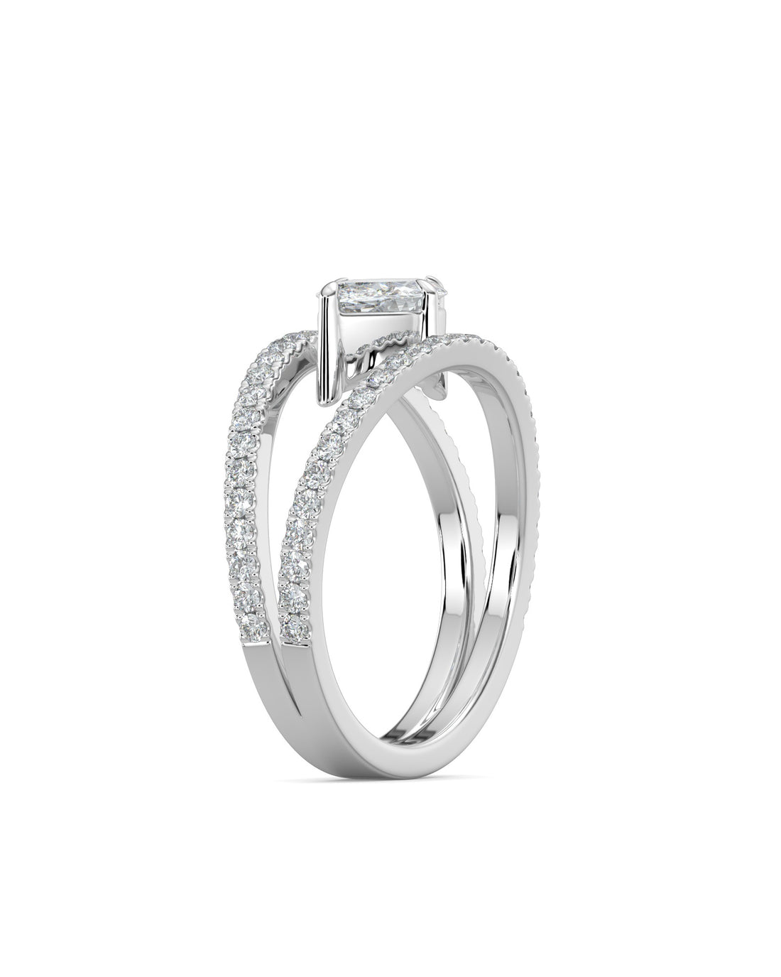 Split Shank East To West Set Marquise Engagement Ring