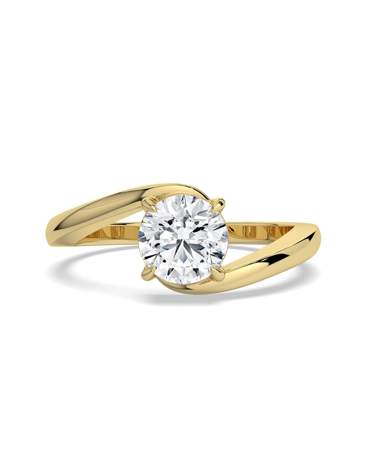 Bypass Round Engagement Ring