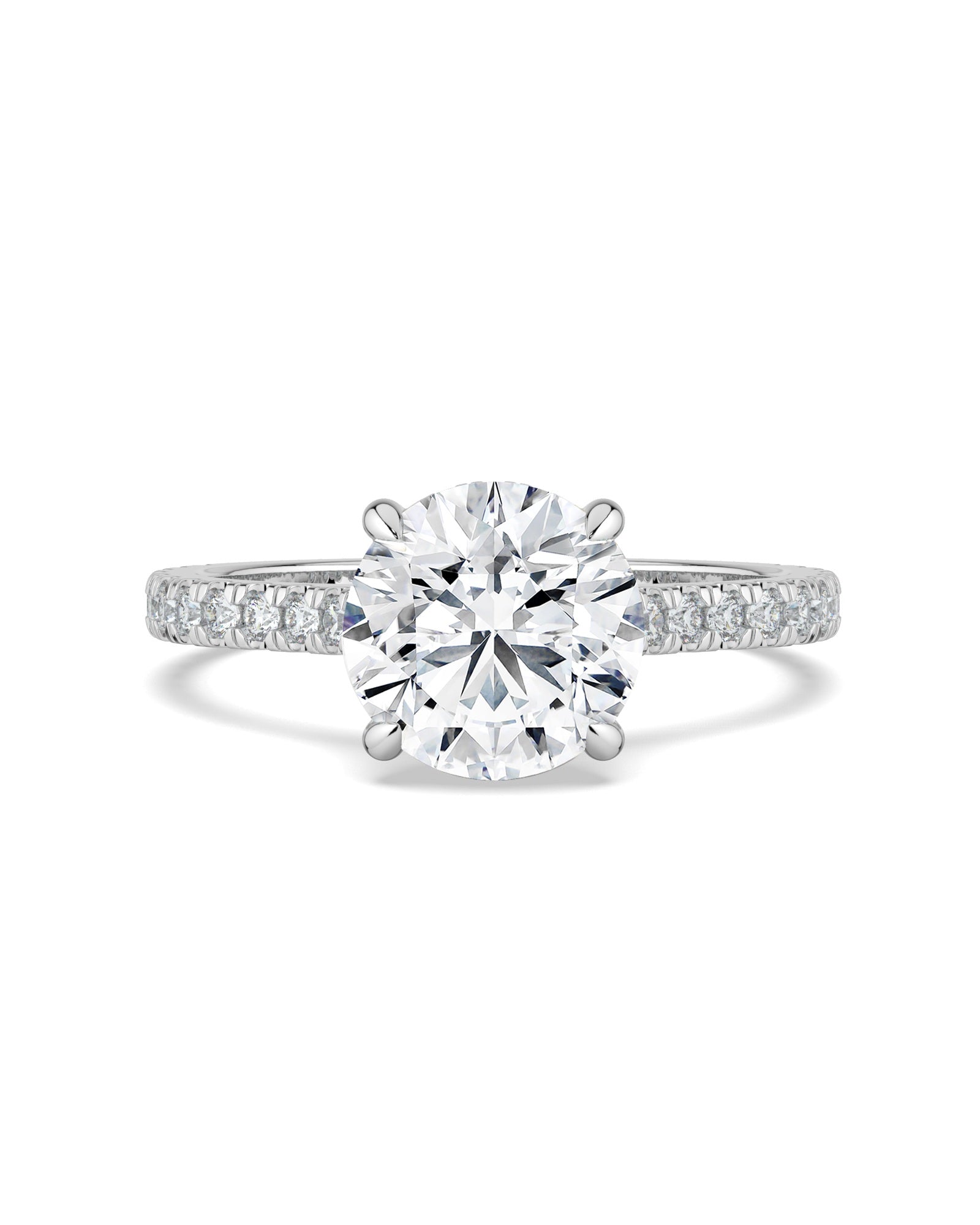 Hidden Halo Round-Cut Engagement Ring