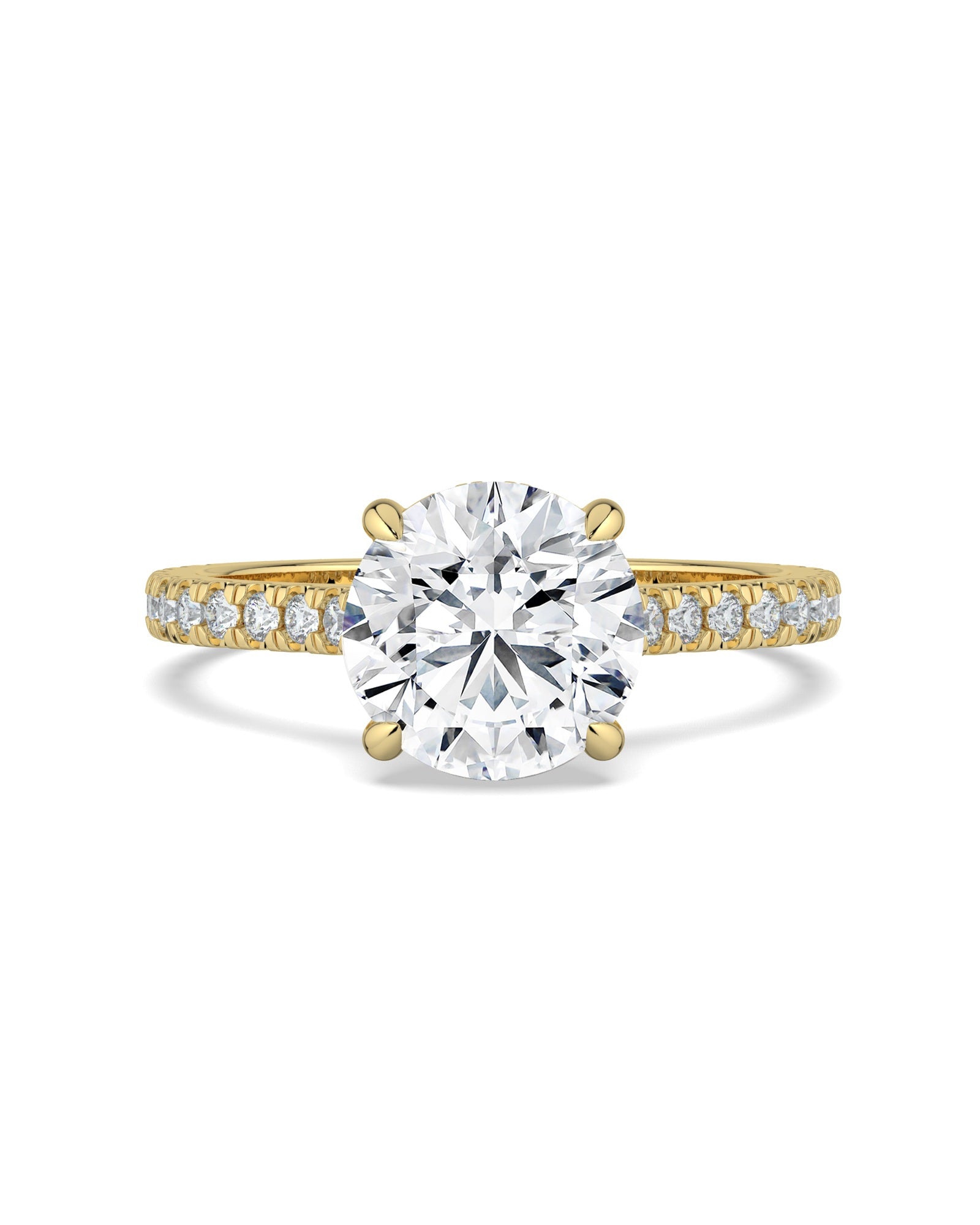 Hidden Halo Round-Cut Engagement Ring