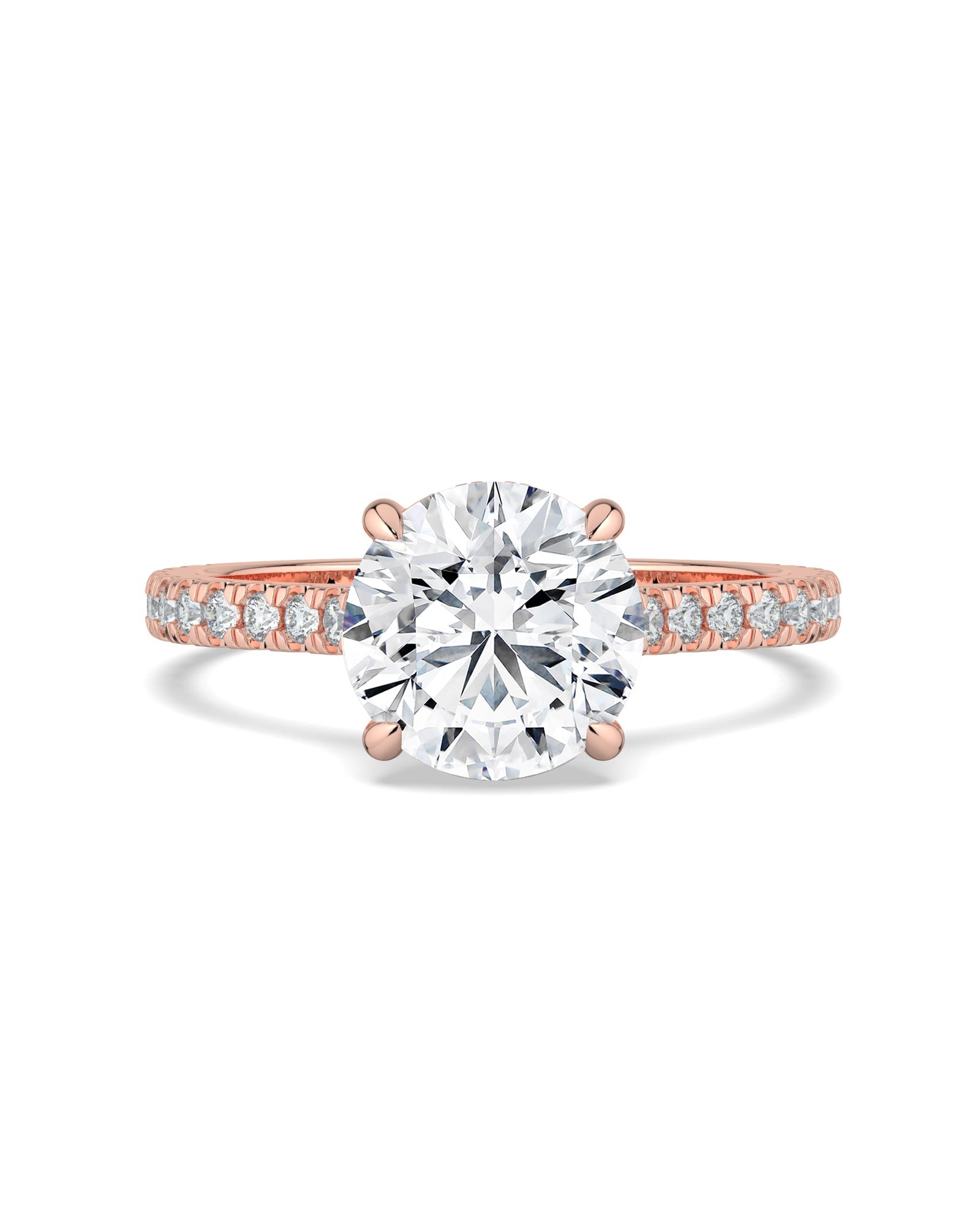 Hidden Halo Round-Cut Engagement Ring