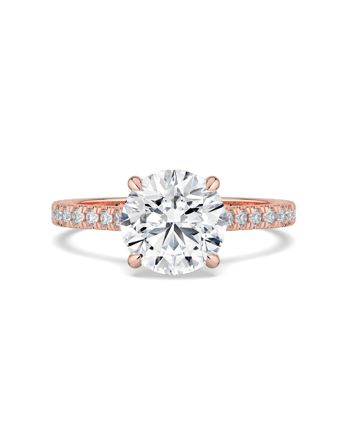Hidden Halo Round-Cut Engagement Ring