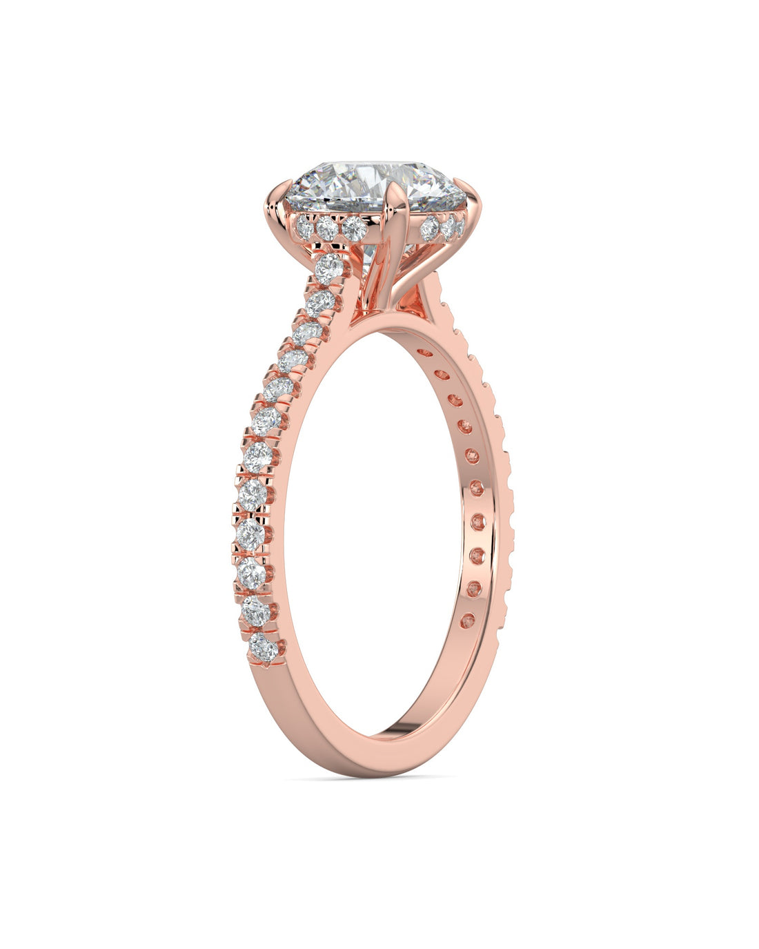 Hidden Halo Round-Cut Engagement Ring