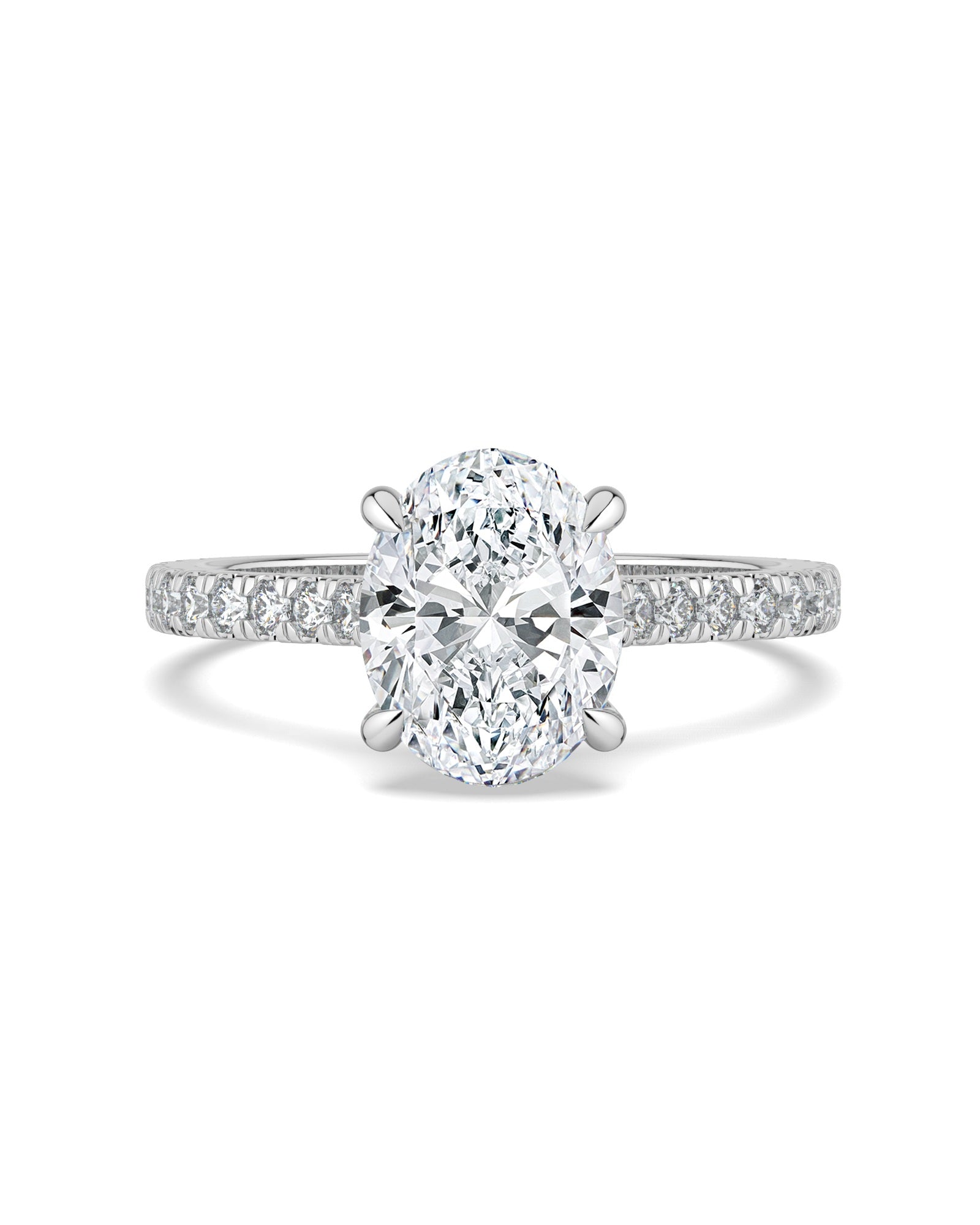 Hidden Halo Oval-Cut Engagement Ring