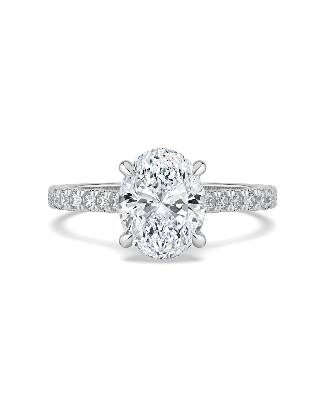 Hidden Halo Oval-Cut Engagement Ring