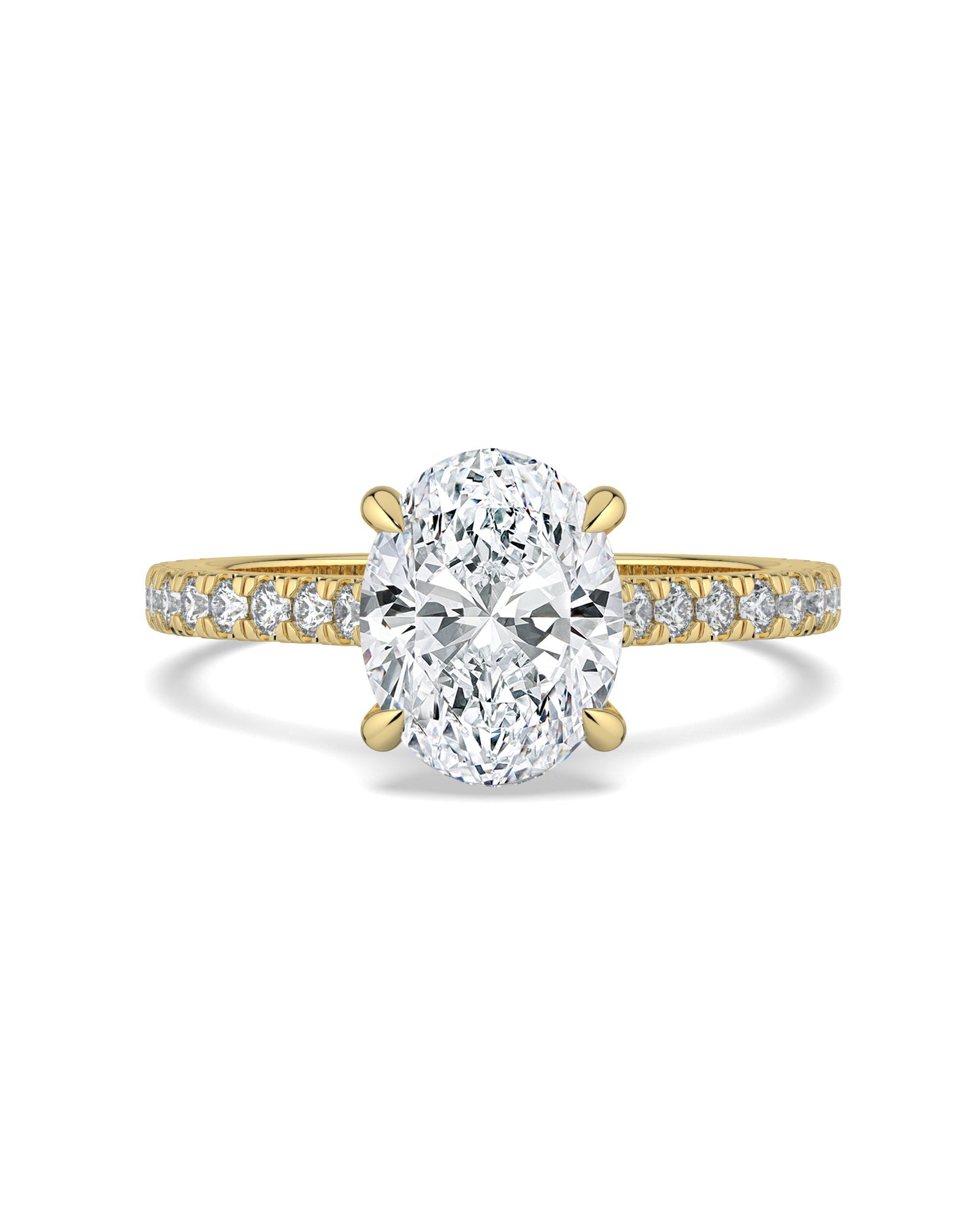 Hidden Halo Oval-Cut Engagement Ring