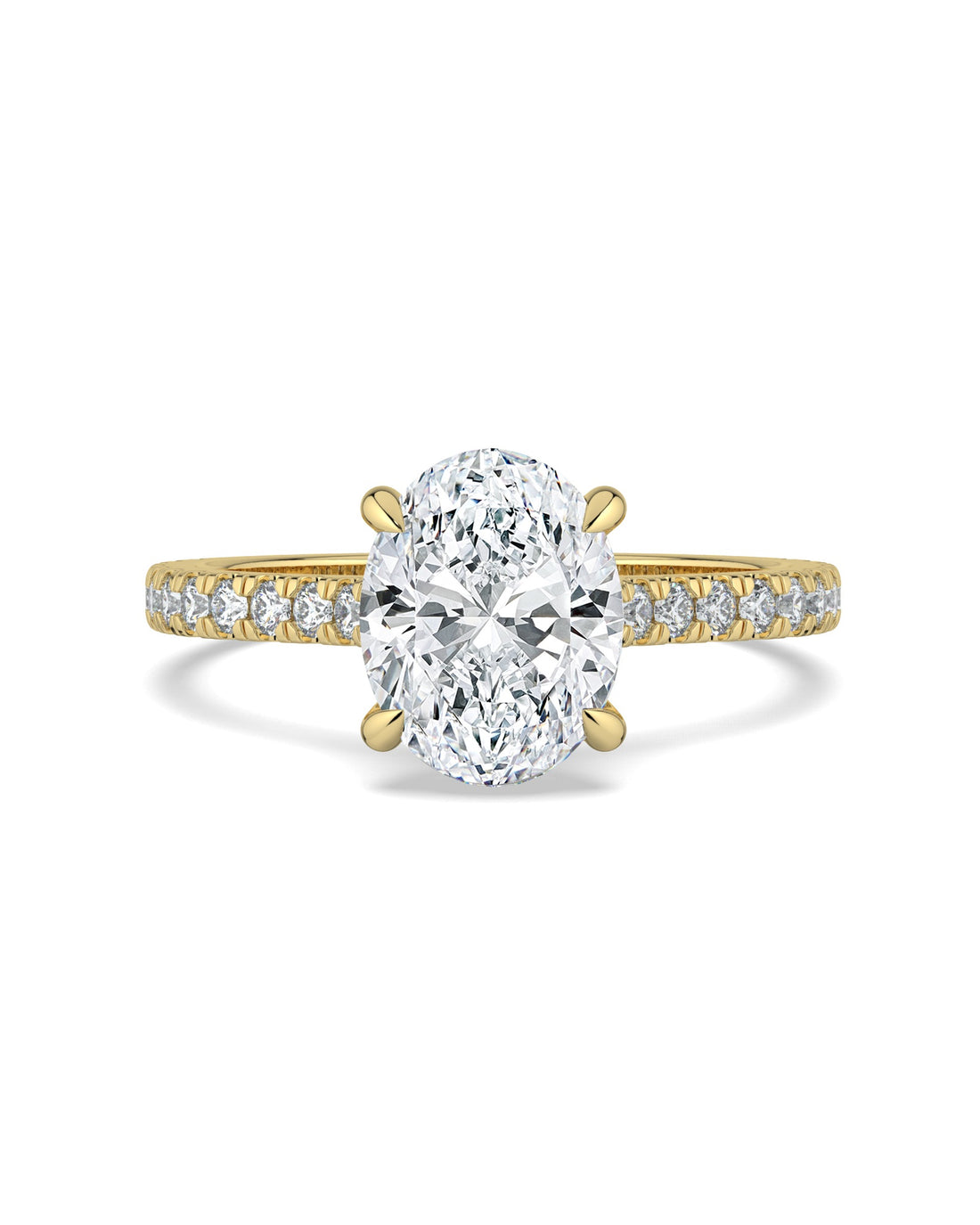 Hidden Halo Oval-Cut Engagement Ring