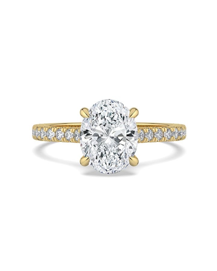 Hidden Halo Oval-Cut Engagement Ring