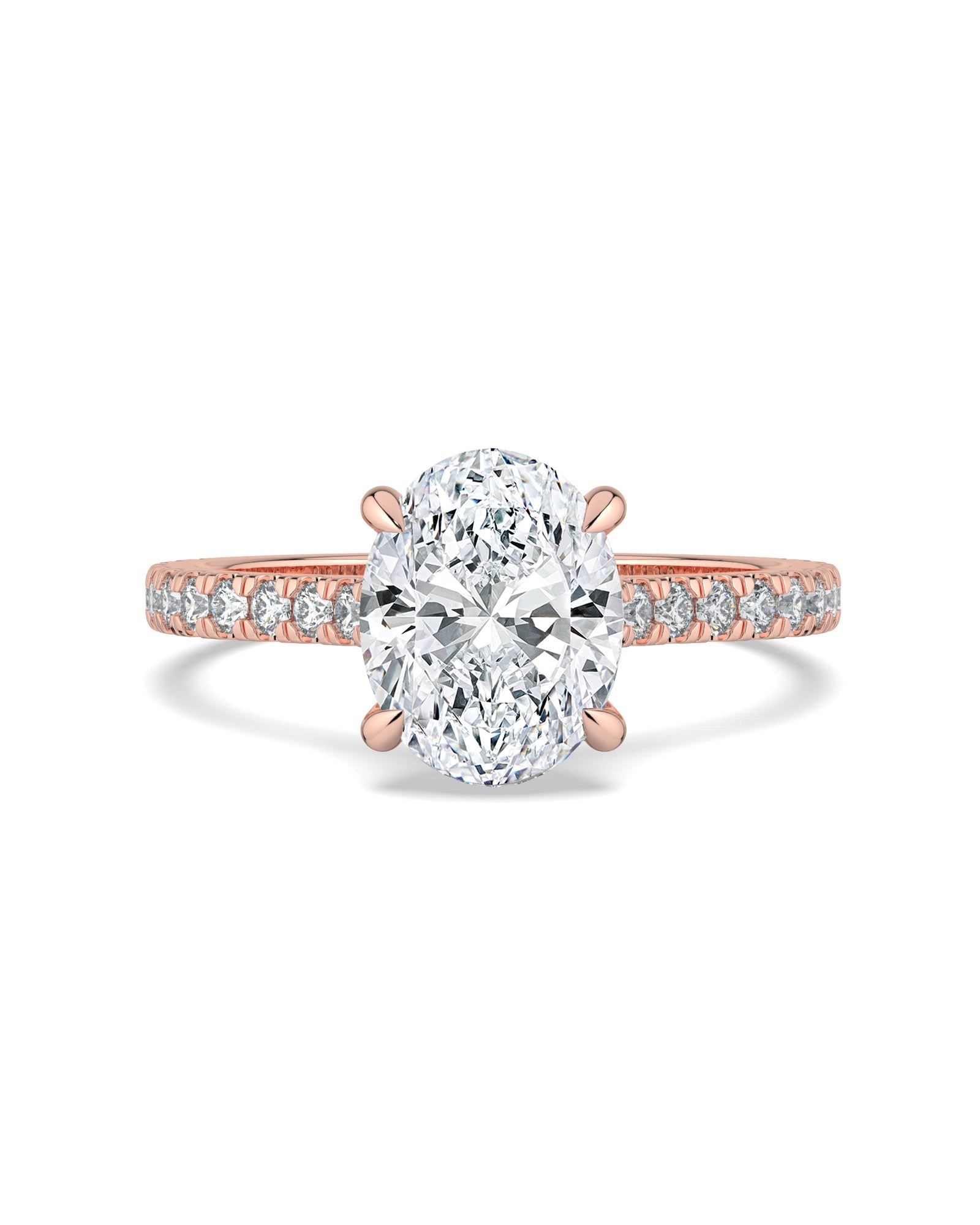 Hidden Halo Oval-Cut Engagement Ring