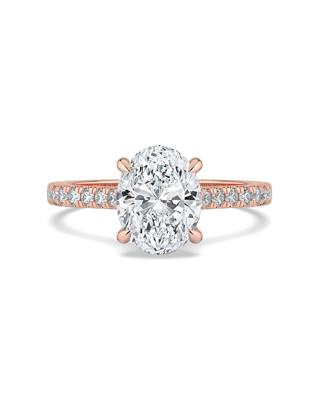 Hidden Halo Oval-Cut Engagement Ring
