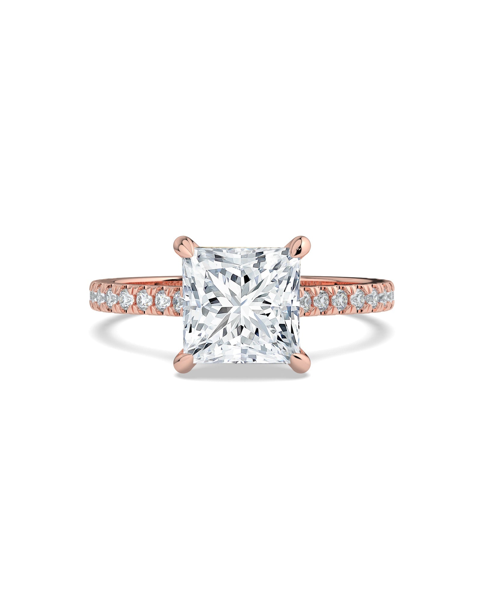Hidden Halo Princess-Cut Engagement Ring