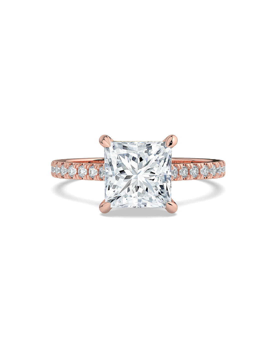 Hidden Halo Princess-Cut Engagement Ring