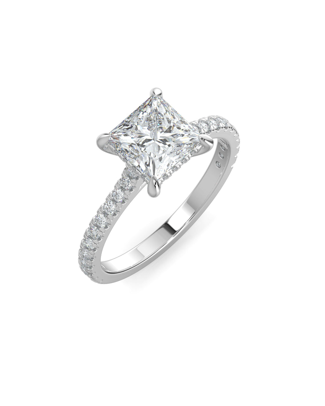 Hidden Halo Princess-Cut Engagement Ring